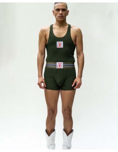 WALTER VAN BEIRENDONCK JOCK SHORTS GREEN SS23 Le MVP de beaucoup