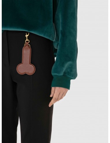 JW ANDERSON LEATHER PENIS KEYRING BROWN/ BLACK en stock