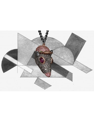 Bjarne Melgaard x Bjørg Diamond Skaterat Necklace Véritable concentré