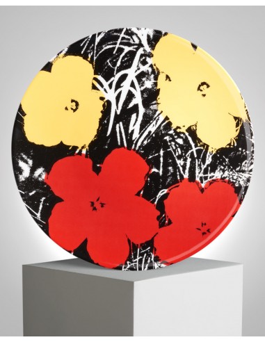 ANDY WARHOL PORCELAIN PLATE - FLOWERS - Yellow / Red le concept de la Pate a emporter 