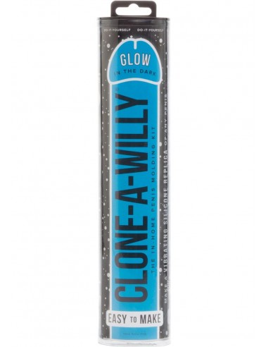 CLONE A WILLY AT HOME PENIS MOLDING KIT - GLOW IN THE DARK BLUE pas cher