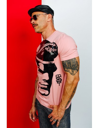 TOM OF FINLAND x WE ARE SPASTOR BIKER HEAD TEE - PINK 2024